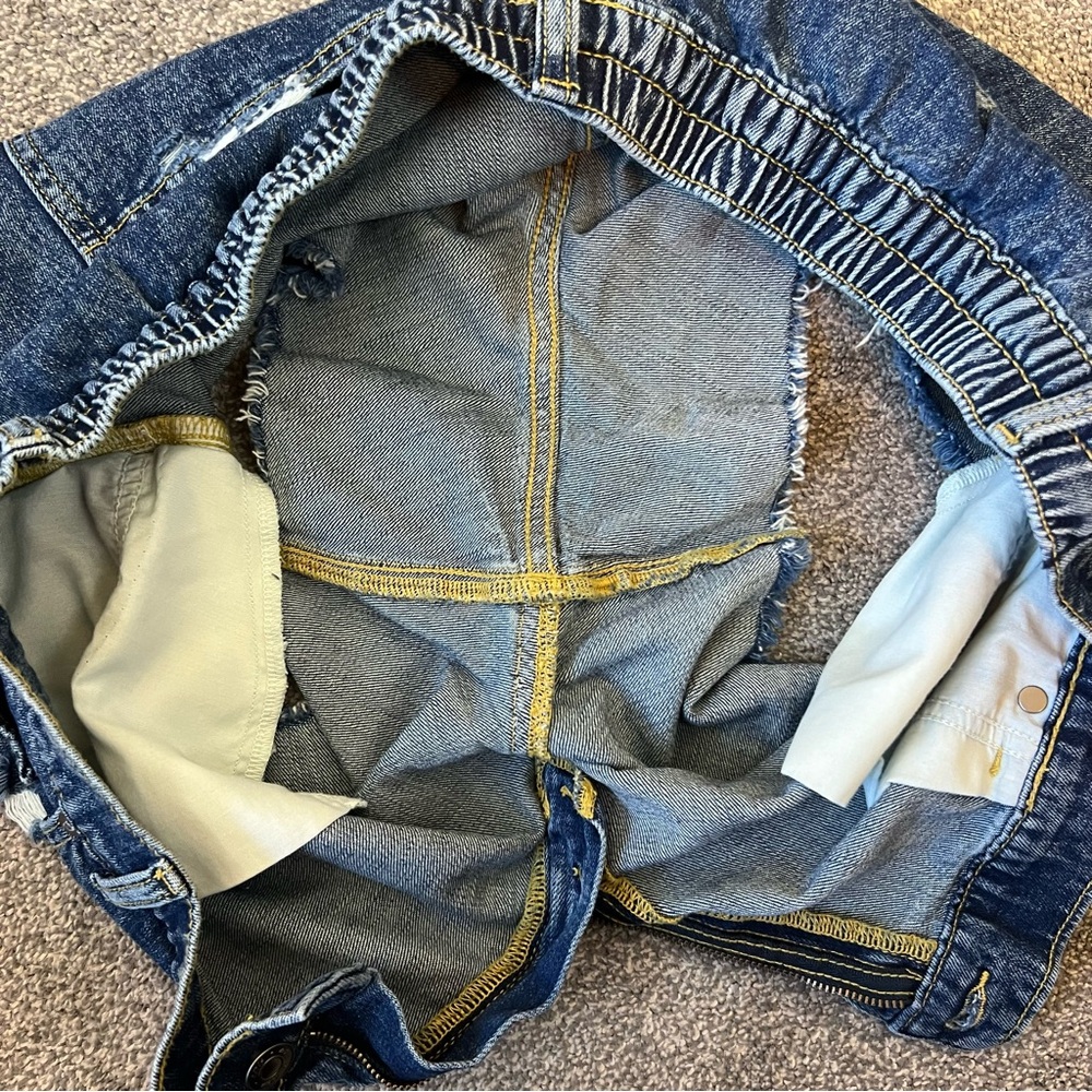 aerie Dark Blue Distressed Denim Jean Shorts - Picture 10 of 12